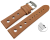 Quick release Watch Strap perforated Berlin Genuine leather Soft Vintage light brown 18mm 20mm 22mm