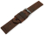 Watch strap in dark brown camel leather with black stitching 18mm 20mm 22mm 24mm