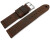 Watch strap in dark brown camel leather with black stitching 18mm 20mm 22mm 24mm