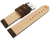 Watch strap in dark brown camel leather with orange stitching 18mm 20mm 22mm 24mm