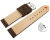 Quick release Watch strap dark brown camel leather red stitching 18mm 20mm 22mm 24mm