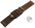 Quick release Watch strap in dark brown camel leather with white stitching 18mm 20mm 22mm 24mm