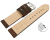 Quick release Watch strap in dark brown camel leather with white stitching 18mm 20mm 22mm 24mm