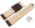 Quick release Watch strap in dark brown camel leather with black stitching 18mm 20mm 22mm 24mm
