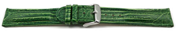 Watch strap - genuine leather - Tegu print - green