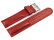 Watch strap - genuine leather - Tegu print - red