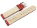 Watch strap - genuine leather - Tegu print - red