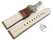 Light Brown Leather Quick Release Watch Strap Folding Clasp Miami without padding 20mm 22mm 24mm