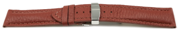 Quick Release Watch Strap deployment clasp strong padded Deer Leather brown Soft and very flexible 18mm 20mm 22mm 24mm