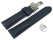 Quick Release Watch Strap deployment clasp strong padded Deer Leather dark blue Soft and flexible 18mm 20mm 22mm 24mm