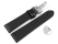 Quick Release Watch Strap Deployment clasp Genuine leather carbon print black 18mm 20mm 22mm 24mm