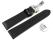 Quick Release Watch Strap Deployment clasp Genuine leather Carbon print black with orange stitching 18mm 20mm 22mm 24mm