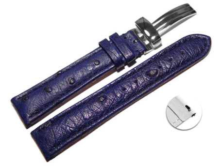 Quick Release Watch Strap Genuine ostrich leather padded...