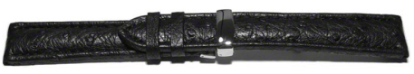 Quick Release Watch Strap Genuine ostrich leather padded black 18mm 20mm 22mm 24mm