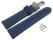 Quick Release Watch Strap Deployment Clasp Genuine leather Grained blue 18mm 20mm 22mm 24mm
