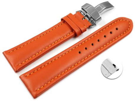 Quick Release Watch Strap deployment Genuine leather...