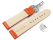 Quick Release Watch Strap deployment Genuine leather Smooth orange 18mm 20mm 22mm 24mm