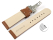Quick Release Watch Strap deployment Genuine leather Smooth light brown 18mm 20mm 22mm 24mm