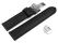 Quick Release Watch Strap Deployment Clasp Smooth Soft padded black 18mm 20mm 22mm 24mm