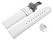Quick Release Watch Strap Deployment Clap Smooth Soft padded white 18mm 20mm 22mm 24mm