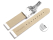 Quick Release Watch Strap Deployment Clap Smooth Soft padded white 18mm 20mm 22mm 24mm