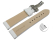 Quick Release Watch Strap Deployment Clasp Genuine leather Croco print white 18mm 20mm 22mm 24mm