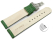 Quick Release Watch Strap Deployment Genuine leather Teju print green 18mm 20mm 22mm 24mm