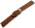 Watch strap deployment padded leather Smooth light brown wN 18mm 20mm 22mm 24mm