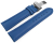 Watch strap deployment padded leather Smooth blue 18mm 20mm 22mm 24mm