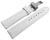 Watch strap deployment padded leather Smooth white 18mm 20mm 22mm 24mm