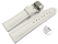 Quick Release Watch strap padded HighTech textile look white Butterfly Clasp 18mm 20mm 22mm 24mm