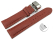 Quick Release Watch strap Butterfly buckle strong padded Deer Leather brown Soft and very flexible 18mm 20mm 22mm 24mm