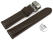 Quick Release Watch strap Butterfly buckle strong padded Deer Leather dark brown Soft and very flexible 18mm 20mm 22mm 24mm