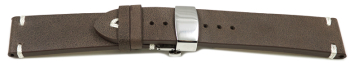 Quick Release Watch strap Genuine leather Soft Vintage dark brown 18mm 20mm 22mm 24mm