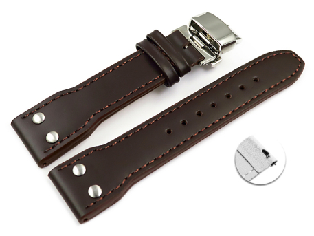 Quick Release Watch strap Butterfly Genuine leather...