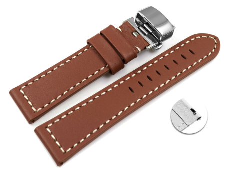 Quick Release Watch strap Butterfly Genuine leather...