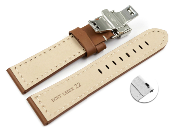 Quick Release Watch strap Butterfly Genuine leather...