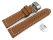 Quick Release Watch strap Butterfly Genuine leather Sattle leather solid light brown 18mm 20mm 22mm 24mm