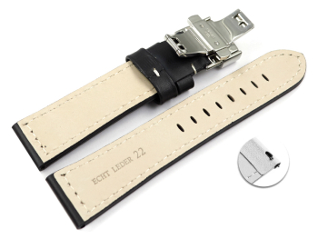 Quick Release Watch strap Butterfly Genuine leather...