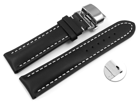 Quick Release Watch strap Butterfly Genuine leather...