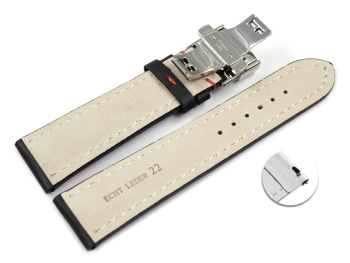 Quick Release Watch strap Butterfly Genuine leather...