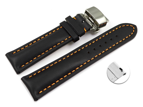 Quick Release Watch strap Butterfly Genuine leather...
