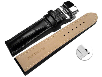 Quick Release Watch strap Butterfly Genuine leather...