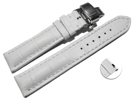 Quick Release Watch strap Butterfly Genuine leather...