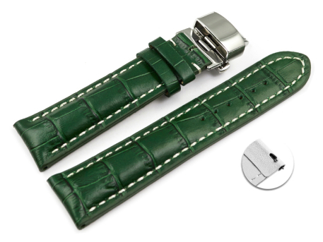 Quick Release Watch strap Butterfly Genuine leather...