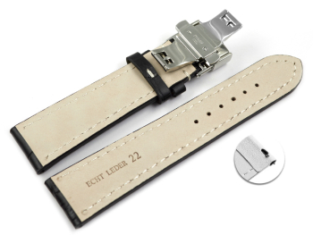 Quick Release Watch strap Butterfly Genuine leather...