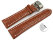Quick Release Watch strap Butterfly Genuine leather croco print light brown 18mm 20mm 22mm 24mm 26mm 28mm