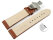 Quick Release Watch strap Butterfly Genuine leather croco print light brown 18mm 20mm 22mm 24mm 26mm 28mm