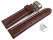 Quick Release Watch strap Butterfly Genuine leather croco print dark brown 18mm 20mm 22mm 24mm 26mm 28mm