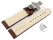 Quick Release Watch strap Butterfly Genuine leather croco print dark brown 18mm 20mm 22mm 24mm 26mm 28mm